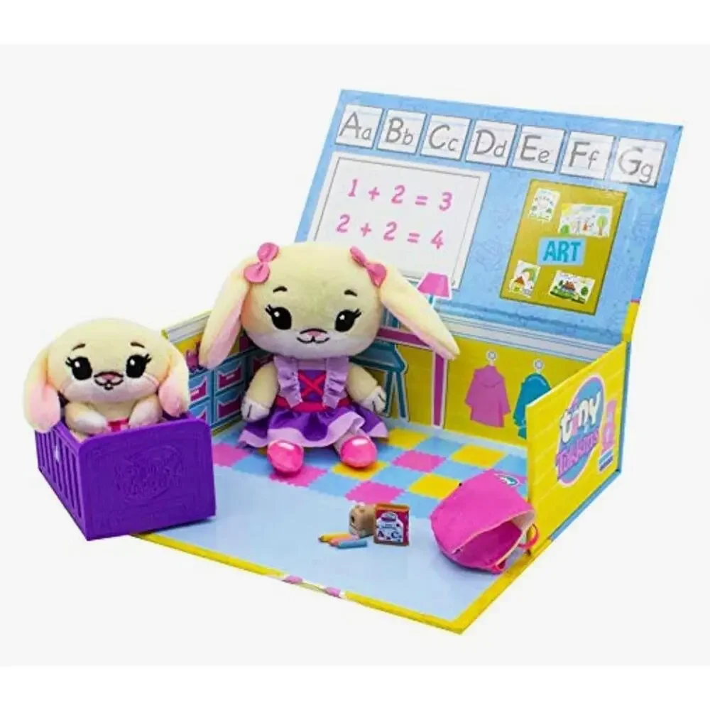 Tiny Tukkins Preschool Playset Bunny & Baby Plush Doll & Crib 11 piece NEW! 2019